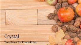  Presentation with space - PPT theme having autumn composition from top free background and a  colored foreground