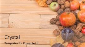  Presentation with life span - Slides with autumn composition from top free background and a  colored foreground