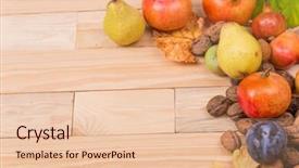  Presentation with space - Colorful PPT theme enhanced with autumn composition from top free backdrop and a  colored foreground