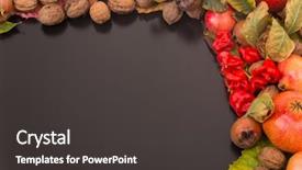  Presentation with dark space - PPT theme featuring autumn composition from top free background and a dark gray colored foreground