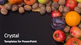  Presentation with life span - PPT theme consisting of autumn composition from top free background and a dark gray colored foreground