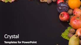  Presentation with life span development - Colorful theme enhanced with autumn composition from top free backdrop and a  colored foreground