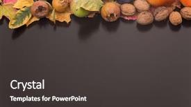  Presentation with life span development - Presentation theme consisting of autumn composition from top free background and a  colored foreground