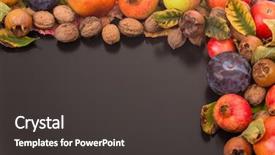 Presentation with life span - Colorful theme enhanced with autumn composition from top free backdrop and a dark gray colored foreground