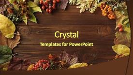  Presentation with thanksgiving - PPT layouts enhanced with autumn composition of leaves helenium flowers squash and berries on wooden background thanksgiving day concept background and a tawny brown colored foreground