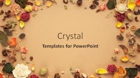  Presentation with leaves flat lay - Presentation enhanced with autumn-composition-with-dried-flowers background and a coral colored foreground