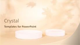  Presentation with geometric forms - Slide set enhanced with autumn-concept-with-cylinder-podiums background and a cream colored foreground