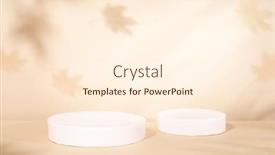  Presentation with geometric forms - Slide set featuring autumn-concept-with-cylinder-podiums background and a cream colored foreground