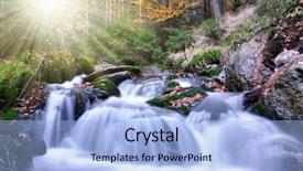  Presentation with czech republic - PPT layouts having autumn creek in czech republic background and a light blue colored foreground