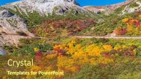  Presentation with fall foliage - Amazing theme having autumn-fall-foliage-mountain backdrop and a tawny brown colored foreground