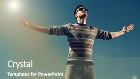  Presentation with sky - Cool new theme with autumn fashion for men freedom backdrop and a  colored foreground