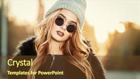  Presentation with events fashion show a - Colorful PPT layouts enhanced with autumn fashion shot trendy young backdrop and a  colored foreground