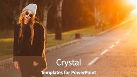  Presentation with fashion show for cancer awarness - Slide set with autumn fashion shot trendy young background and a  colored foreground