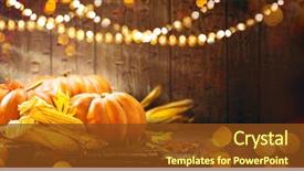  Presentation with festival - PPT theme featuring autumn festival concept scene fall background and a tawny brown colored foreground