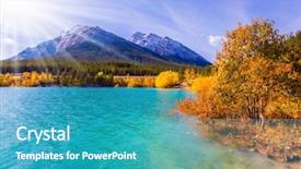  Presentation with flood - Audience pleasing theme consisting of autumn flood of artificial abraham backdrop and a teal colored foreground