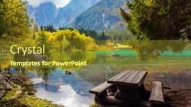  Presentation with flood - Theme enhanced with autumn-flood-of-lake-fuzine background and a tawny brown colored foreground