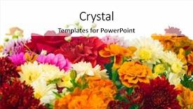  Presentation with flowers border - Colorful PPT layouts enhanced with autumn flowers border backdrop and a white colored foreground