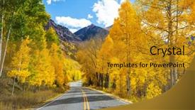  Presentation with rainy day - Cool new slide set with autumn forest in rainy backdrop and a  colored foreground