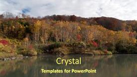  Presentation with onsen - Beautiful presentation featuring autumn-forest-onsen-lake backdrop and a tawny brown colored foreground