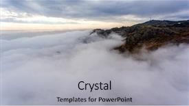  Presentation with abstract green forest - PPT theme with autumn forest with green yellow background and a light gray colored foreground