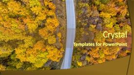  Presentation with abstract green forest - Amazing slide set having autumn forest with green yellow backdrop and a  colored foreground