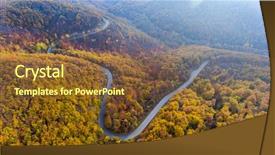  Presentation with yellow green - PPT theme having autumn forest with green yellow background and a  colored foreground