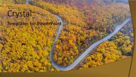  Presentation with yellow green - Presentation design featuring autumn forest with green yellow background and a  colored foreground