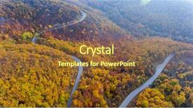  Presentation with yellow green - Slide set enhanced with autumn forest with green yellow background and a tawny brown colored foreground