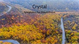  Presentation with mountains forests green forest - Presentation theme consisting of autumn forest with green yellow background and a light blue colored foreground