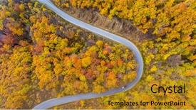  Presentation with mountains forests green forest - Beautiful slide set featuring autumn forest with green yellow backdrop and a gold colored foreground