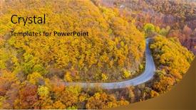  Presentation with mountains forests green forest - Presentation design with autumn forest with green yellow background and a gold colored foreground