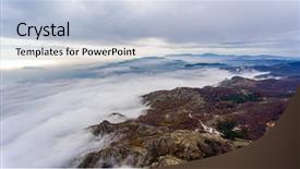  Presentation with yellow green - Beautiful PPT theme featuring autumn forest with green yellow backdrop and a  colored foreground