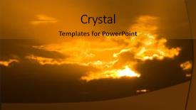  Presentation with prayer clouds - Colorful slide deck enhanced with autumn free - clouds view skyscape backdrop and a  colored foreground