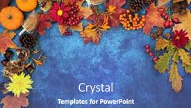  Presentation with food festival - Cool new presentation design with autumn-harvest-festival-background-border backdrop and a ocean colored foreground