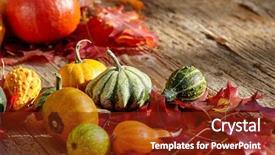  Presentation with fall foliage - Cool new PPT layouts with autumn harvest festival pumpkins - fall season decoration with pumpkin backdrop and a  colored foreground