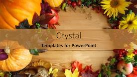  Presentation with fall leaves - Amazing presentation having autumn-harvest-frame-fall-leaves backdrop and a gold colored foreground
