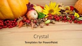  Presentation with fall leaves - Presentation consisting of autumn-harvest-frame-fall-leaves background and a  colored foreground