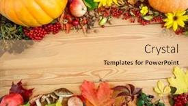  Presentation with fall leaves - PPT layouts having autumn-harvest-frame-fall-leaves background and a  colored foreground