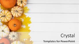  Presentation with halloween frame - Presentation having autumn harvest halloween or thanksgiving background and a white colored foreground