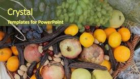  Presentation with harvest - Cool new PPT theme with autumn harvest backdrop and a tawny brown colored foreground