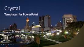  Presentation with columbus - Presentation theme having autumn in columbus ohio along the scioto river background and a navy blue colored foreground