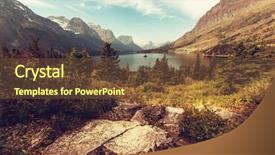  Presentation with montana - Slide set with autumn in glacier np montana background and a tawny brown colored foreground