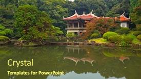  Presentation with tokyo - Audience pleasing slide deck consisting of autumn-in-the-shinjuku-park backdrop and a tawny brown colored foreground