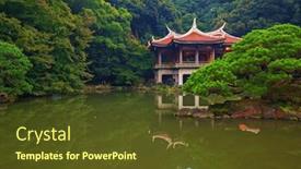  Presentation with tokyo - Cool new presentation theme with autumn-in-the-shinjuku-park backdrop and a tawny brown colored foreground