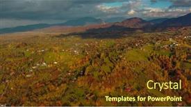  Presentation with transylvania - Presentation theme consisting of autumn-in-transylvania-rural-aerial background and a  colored foreground