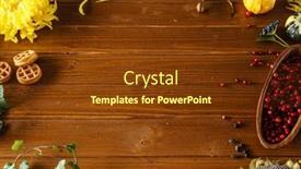  Presentation with inspiration - PPT theme having autumn-inspiration-on-wooden-background background and a tawny brown colored foreground