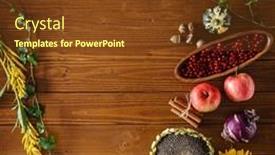  Presentation with inspiration - Theme enhanced with autumn-inspiration-on-wooden-background background and a tawny brown colored foreground