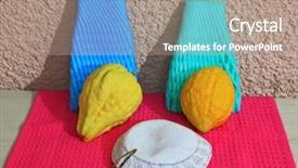 Presentation with jewish - PPT theme enhanced with autumn jewish holiday of sukkot white skullcap and two ritual etrog on bright crimson background background and a coral colored foreground