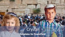  Presentation with jewish western wall - Audience pleasing slide deck consisting of autumn-jewish-holiday-sukkot backdrop and a ocean colored foreground