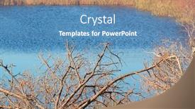  Presentation with lake - Audience pleasing PPT layouts consisting of autumn-lake backdrop and a teal colored foreground